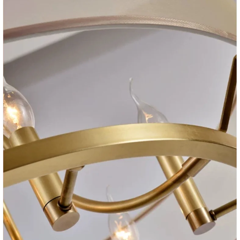 COPPER AND FABRIC SEMI-FLUSH MOUNT | DESIGN CLOPN110
