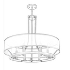 COPPER AND FABRIC SEMI-FLUSH MOUNT | DESIGN CLOPN110