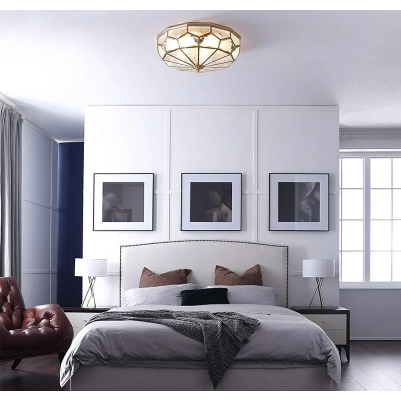 COPPER FROSTED GLASS CEILING LIGHTS