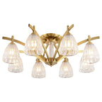 COPPER AND GLASS SEMI-FLUSH MOUNT CEILING LIGHT | DESIGN CLNN2200
