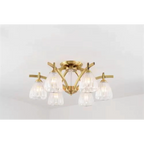 COPPER AND GLASS SEMI-FLUSH MOUNT CEILING LIGHT | DESIGN CLNN2200