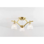 COPPER AND GLASS SEMI-FLUSH MOUNT CEILING LIGHT | DESIGN CLNN2200