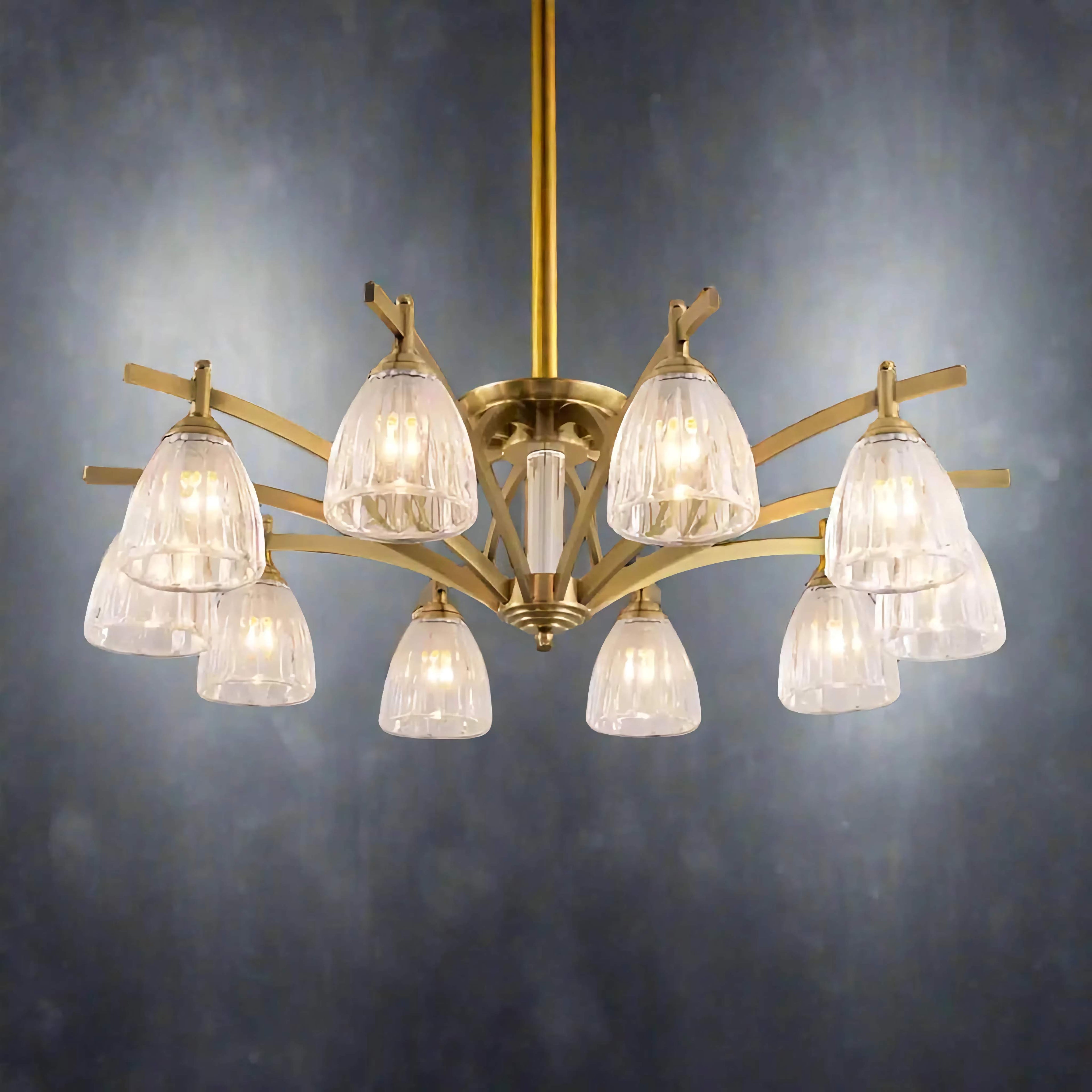 COPPER AND GLASS SEMI-FLUSH MOUNT CEILING LIGHT | DESIGN CLNN2200