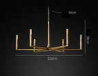 COPPER LINEAR BRASS CHANDELIER | CLRE0079C
