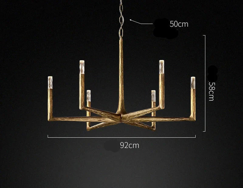 COPPER LINEAR BRASS CHANDELIER | CLRE0079C