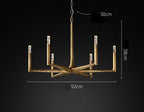 COPPER LINEAR BRASS CHANDELIER | CLRE0079C