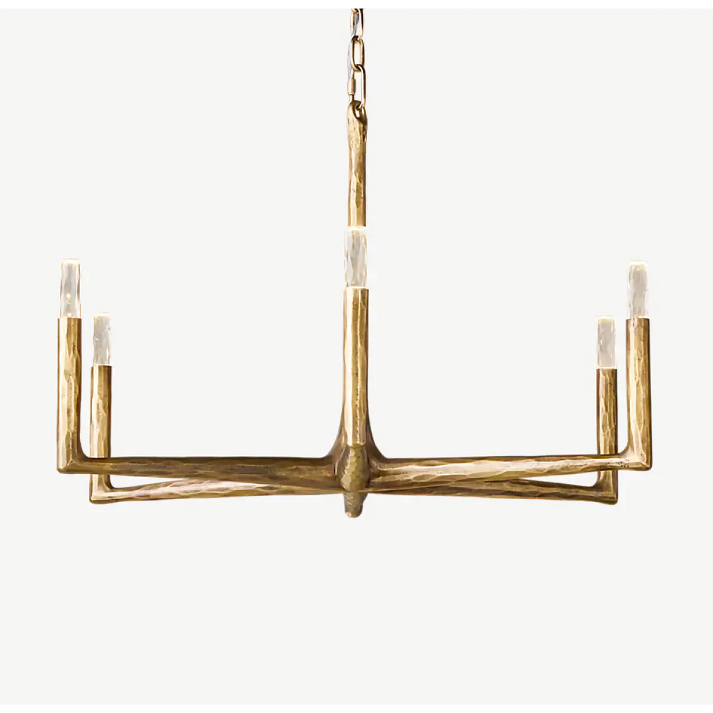 COPPER LINEAR BRASS CHANDELIER | CLRE0079C