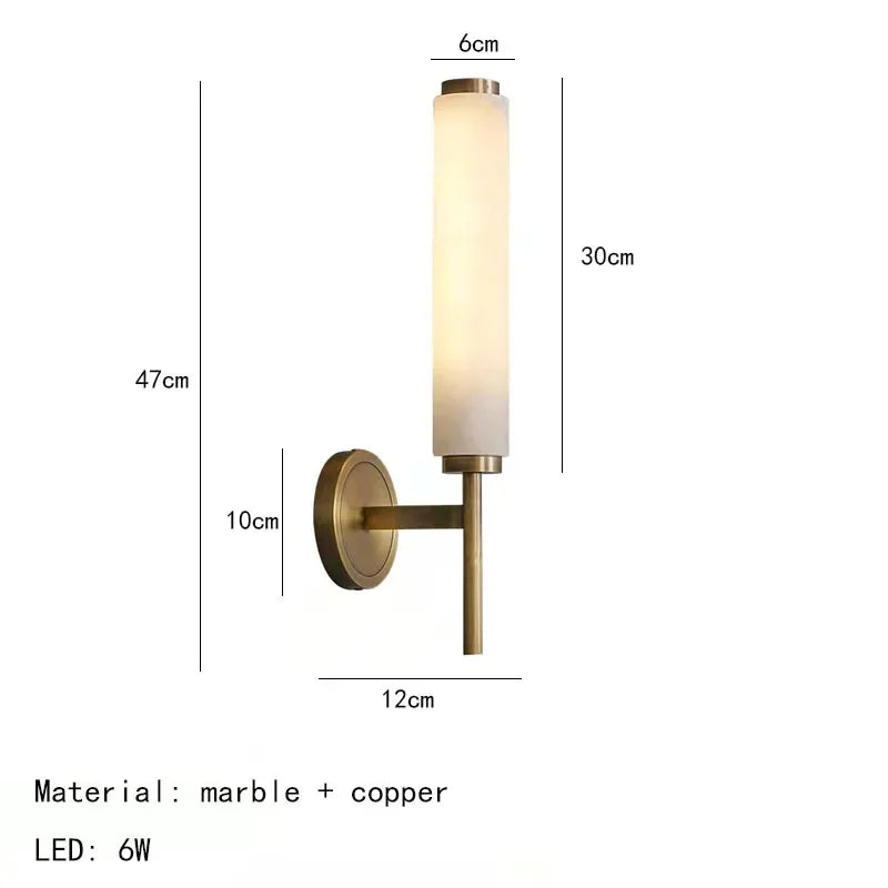 COPPER AND MARBLE WALL LAMP | CLR78520