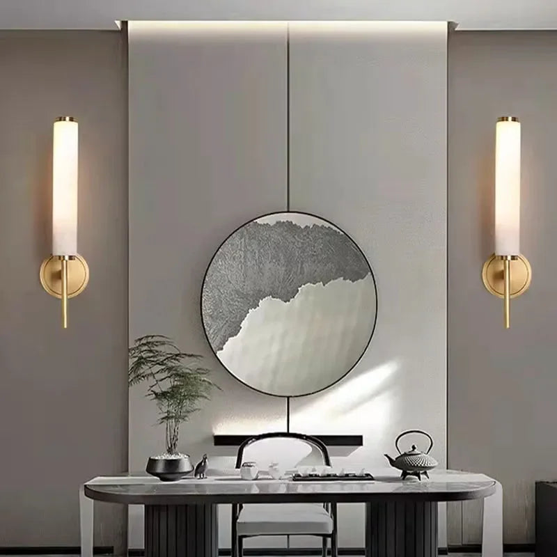 COPPER AND MARBLE WALL LAMP | CLR78520