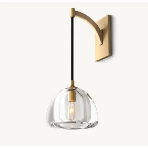 BrassWALL SCONCE WITH GLASS SHADE | CLH8500