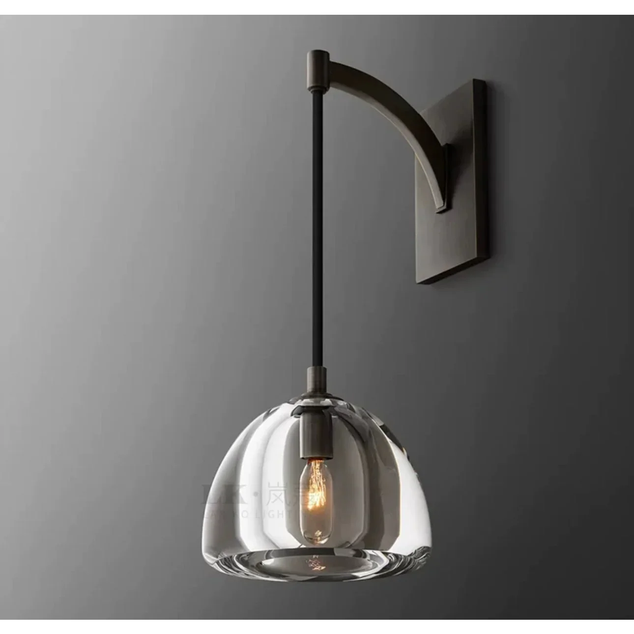 BrassWALL SCONCE WITH GLASS SHADE | CLH8500