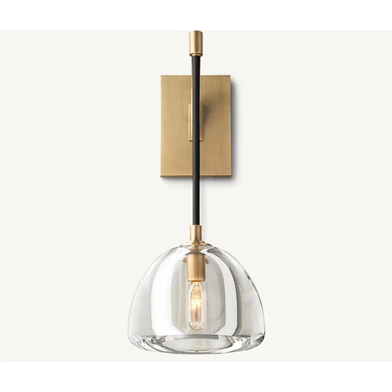 BrassWALL SCONCE WITH GLASS SHADE | CLH8500