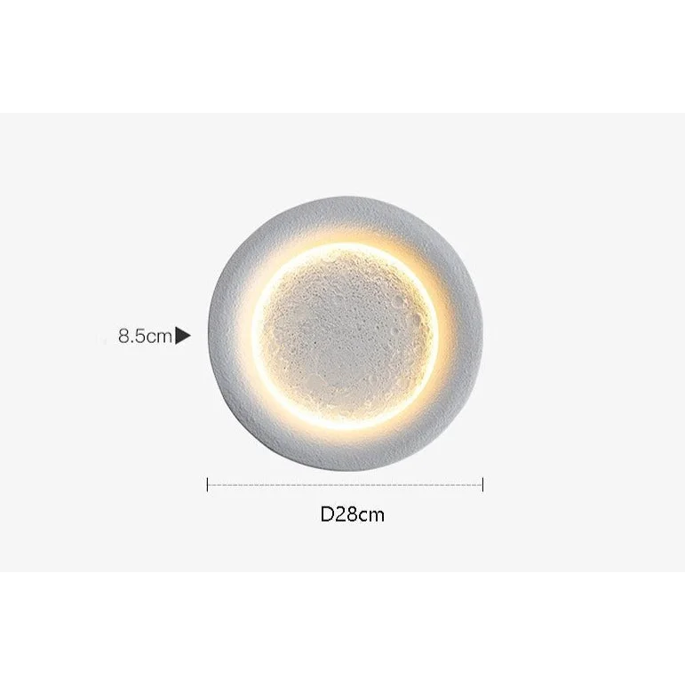 CREATIVE CERAMIC FULL MOON WALL LAMP