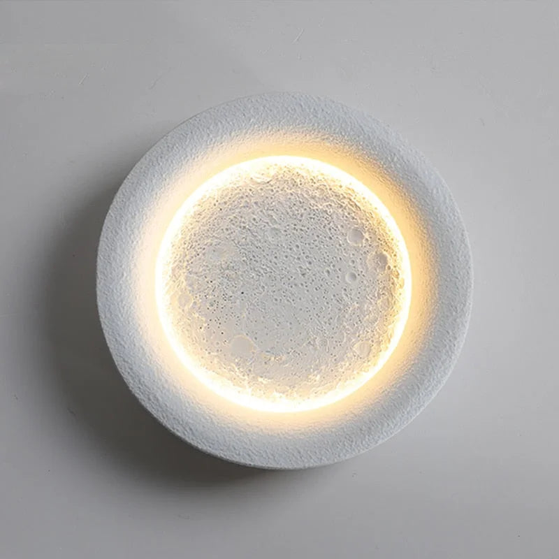 CREATIVE CERAMIC FULL MOON WALL LAMP