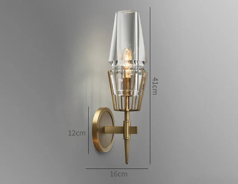 CRYSTAL COPPER CANDLE WALL SCONCES | CLZA015