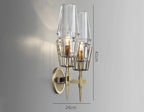 CRYSTAL Brass DOUBLE CANDLE WALL SCONCES | CLZA015B