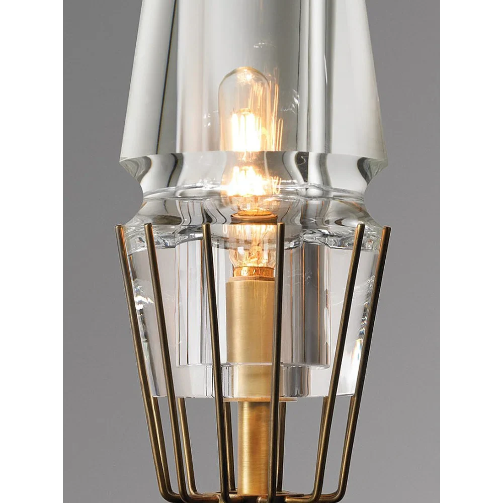 CRYSTAL Brass DOUBLE CANDLE WALL SCONCES | CLZA015B