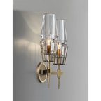 CRYSTAL Brass DOUBLE CANDLE WALL SCONCES | CLZA015B