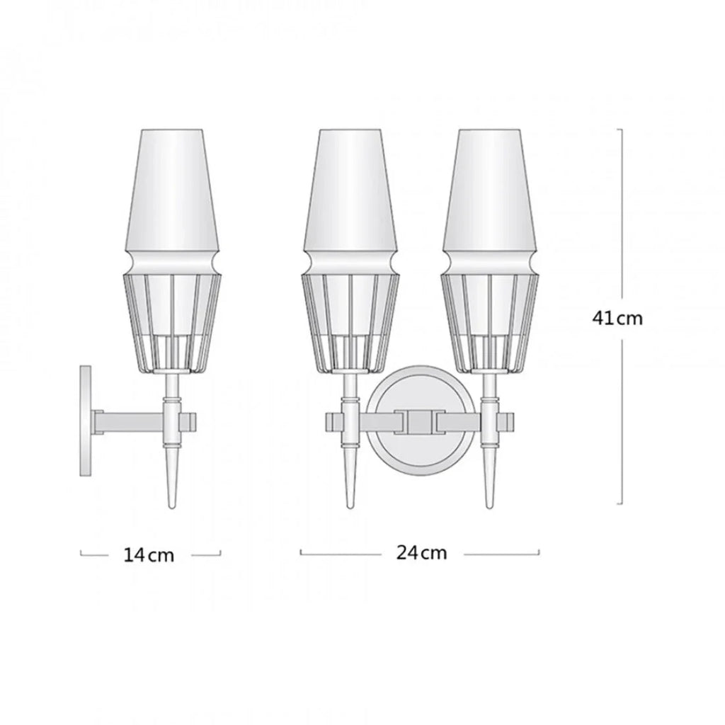 CRYSTAL Brass DOUBLE CANDLE WALL SCONCES | CLZA015B