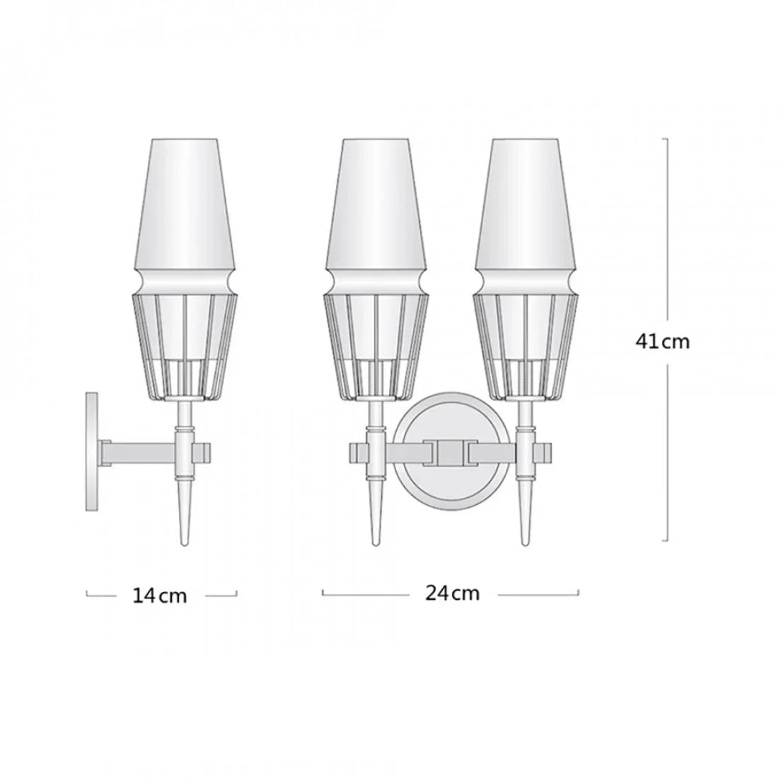 CRYSTAL Brass DOUBLE CANDLE WALL SCONCES | CLZA015B