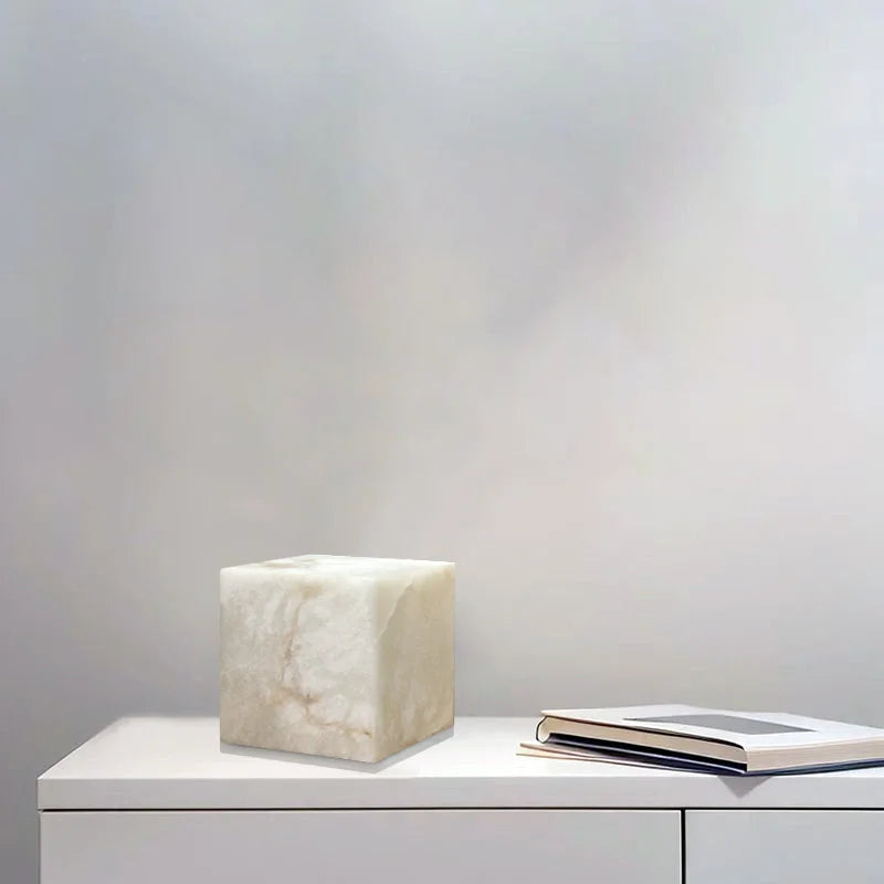 CUBE ALABASTER TABLE LAMP | CLJHJ02