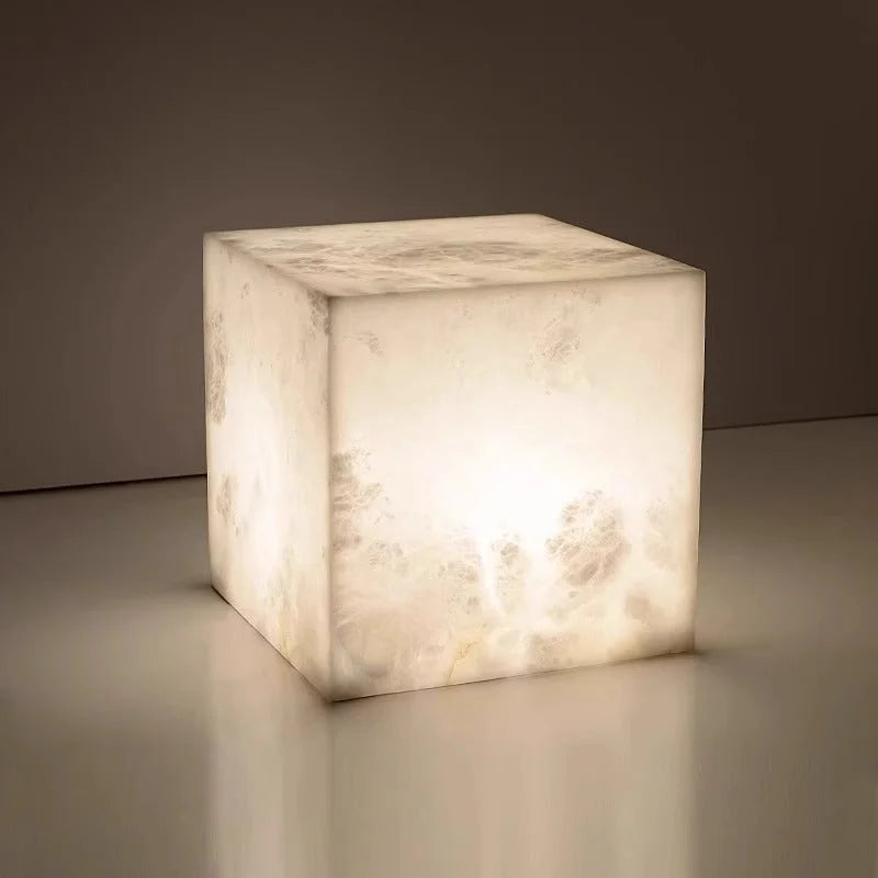 CUBE ALABASTER TABLE LAMP | CLJHJ02