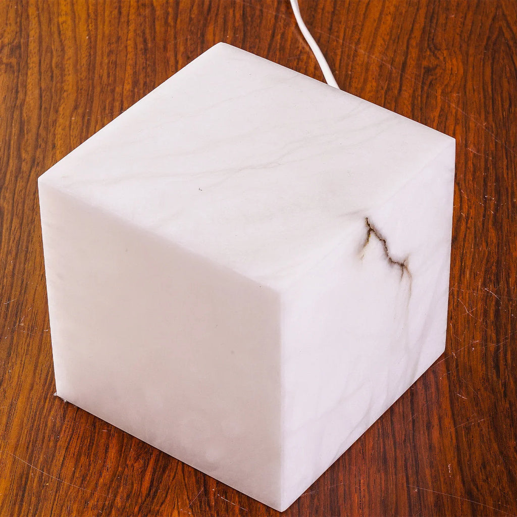 CUBE ALABASTER TABLE LAMP | CLJHJ02