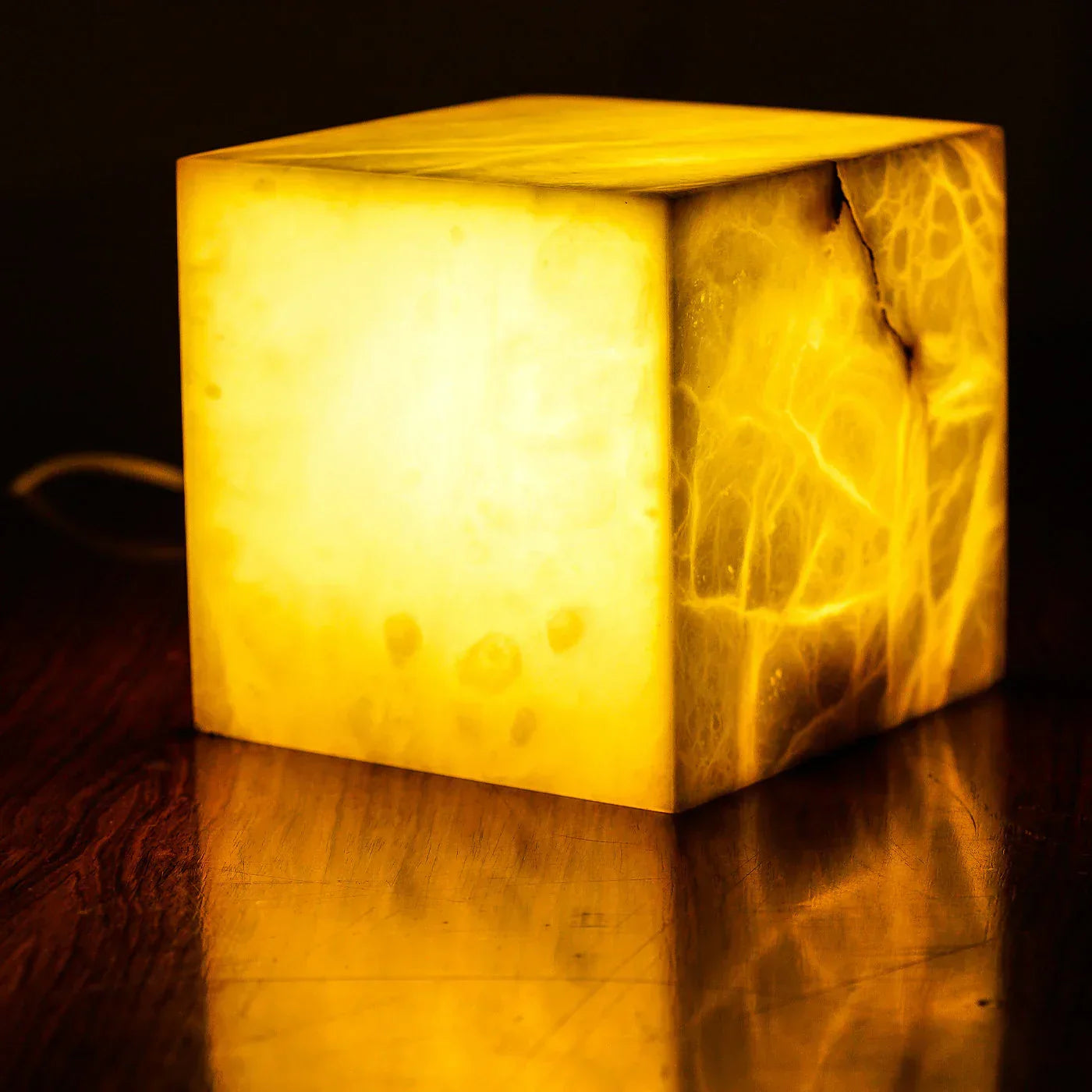 CUBE ALABASTER TABLE LAMP | CLJHJ02