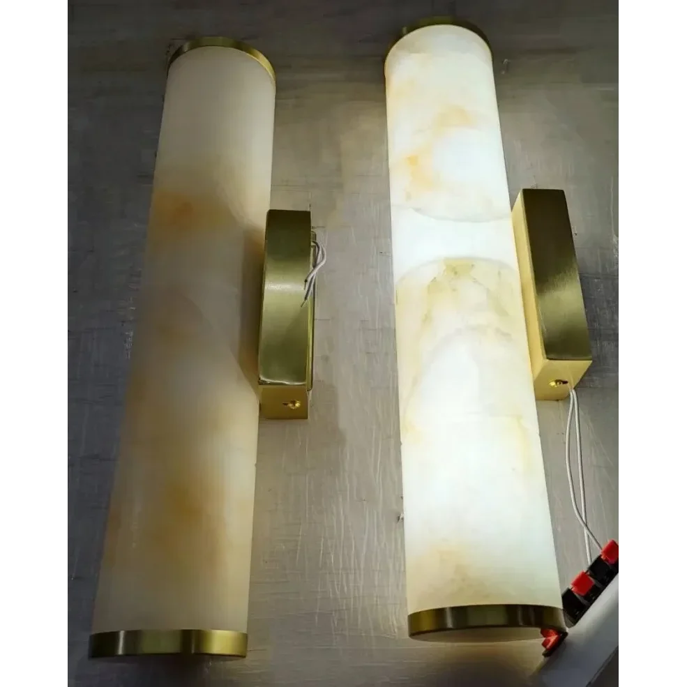 CYLINDRICAL NATURAL MARBLE LED WALL LIGHTS | CL5520017