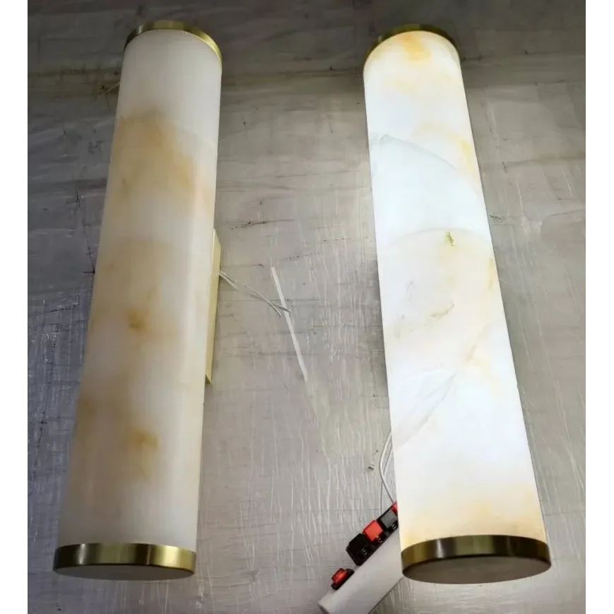 CYLINDRICAL NATURAL MARBLE LED WALL LIGHTS | CL5520017