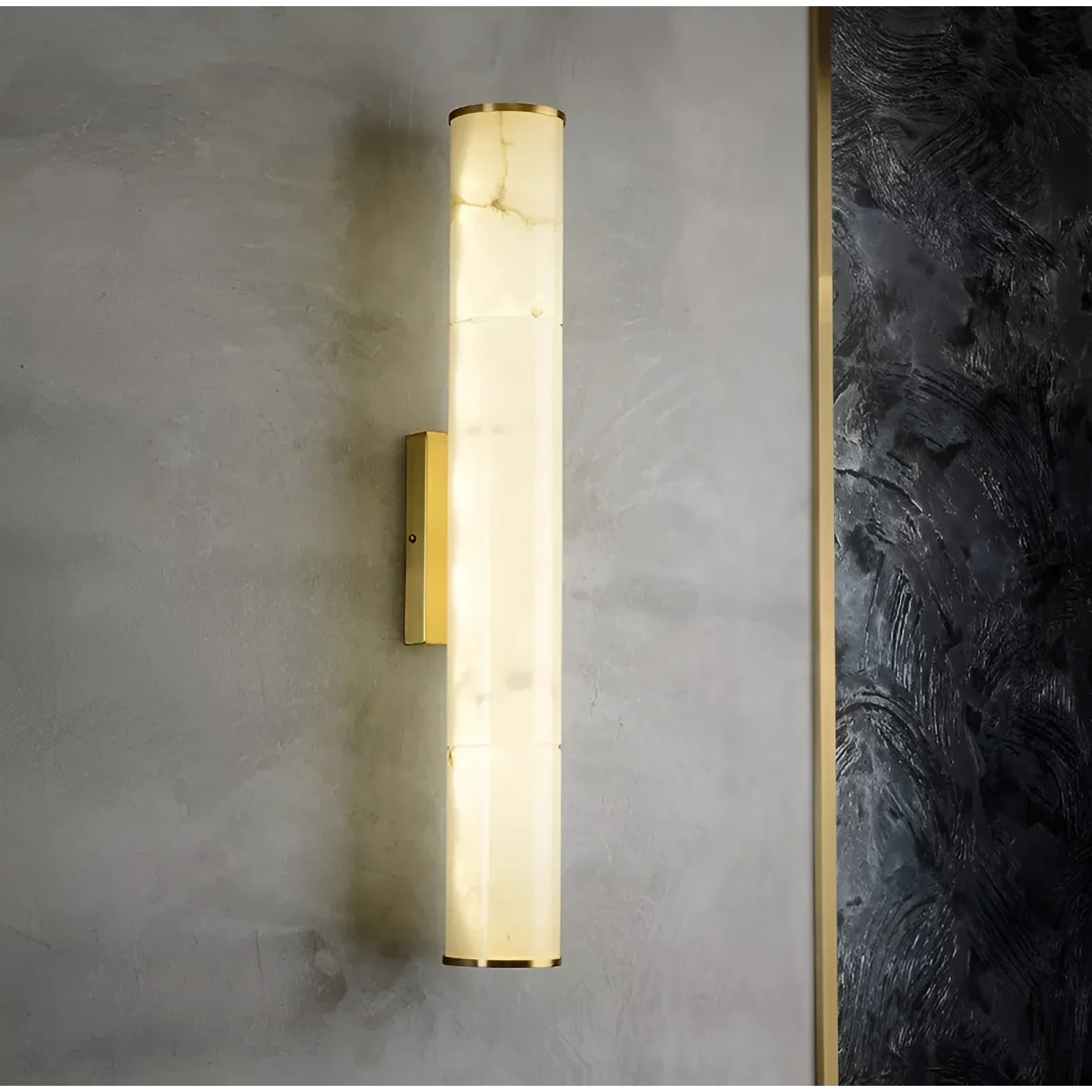 CYLINDRICAL NATURAL MARBLE LED WALL LIGHTS | CL5520017