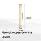 CYLINDRICAL NATURAL MARBLE LED WALL LIGHTS | CL5520017