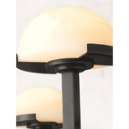 DOUBLE BLACK BRASS AND ALABASTER WALL SCONCES | CL0249CH