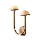 DOUBLE BRASS AND ALABASTER WALL SCONCES | CL0248CH