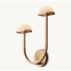 DOUBLE BRASS AND ALABASTER WALL SCONCES | CL0248CH