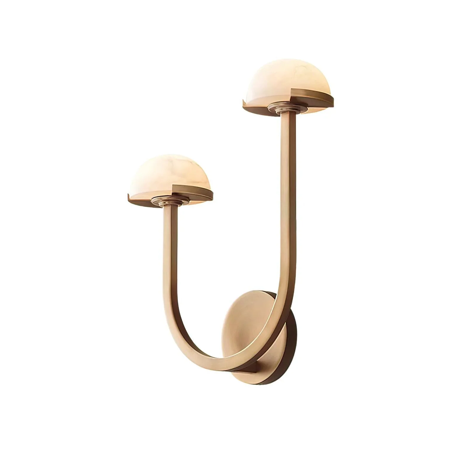 DOUBLE BRASS AND ALABASTER WALL SCONCES | CL0248CH