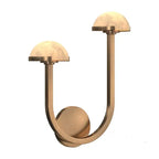 DOUBLE BRASS AND ALABASTER WALL SCONCES | CL0248CH