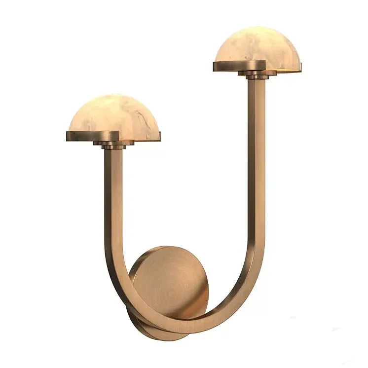 DOUBLE BRASS AND ALABASTER WALL SCONCES | CL0248CH