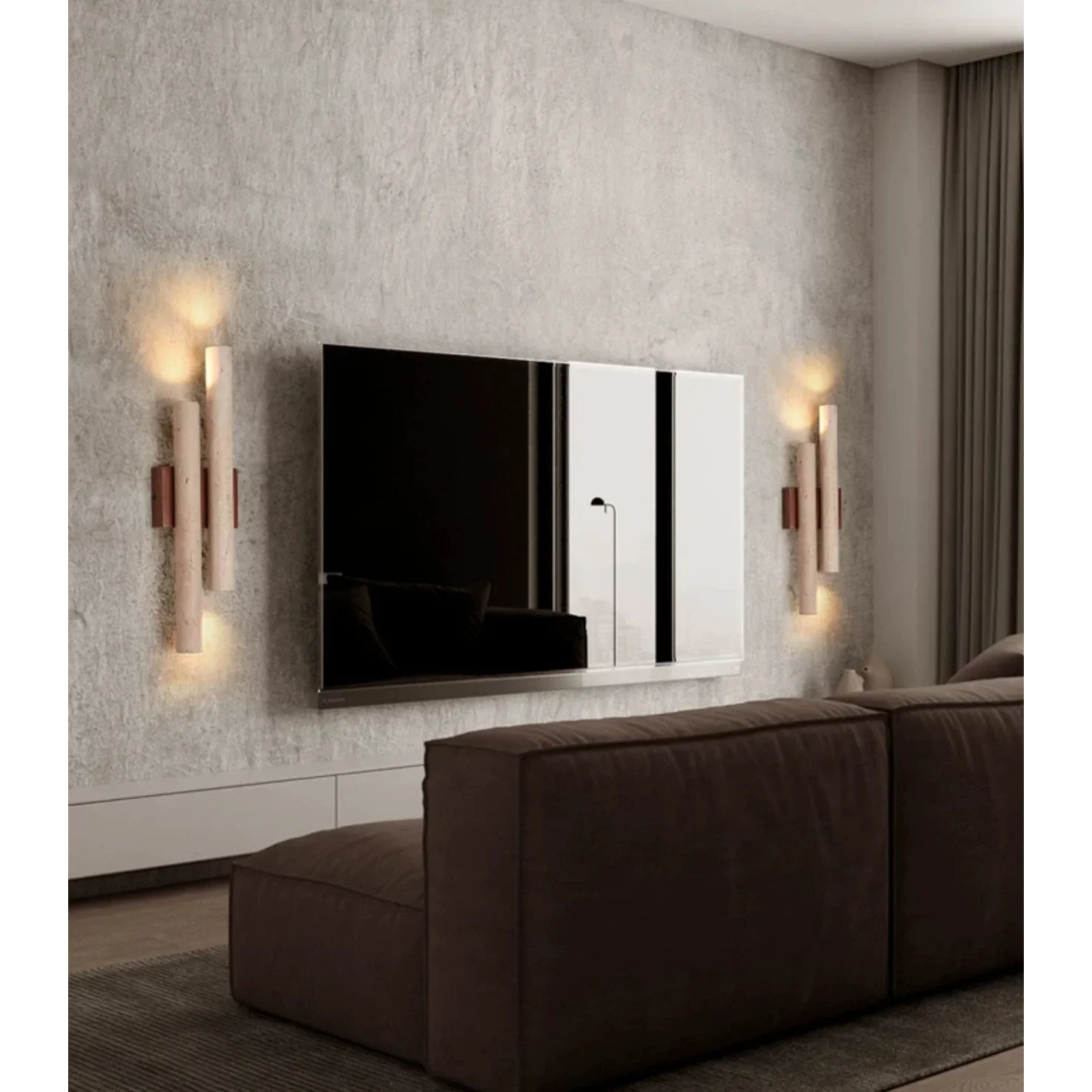 DOUBLE MARBLE AND GLASS WALL LAMP | CLGH8950
