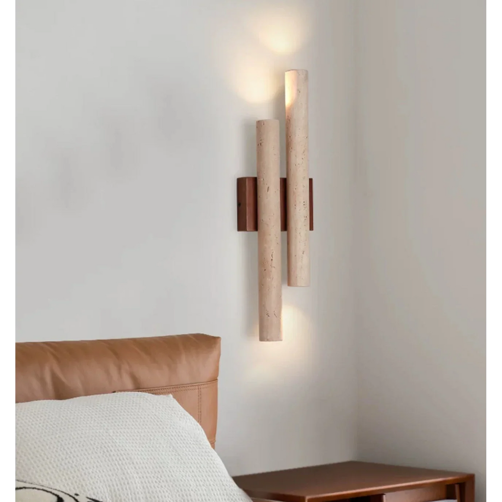 DOUBLE MARBLE AND GLASS WALL LAMP | CLGH8950