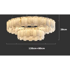 DOUBLE ROUND ALABASTER CHANDELIER | CLFRT05820