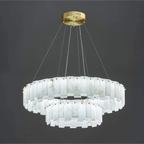 DOUBLE ROUND ALABASTER CHANDELIER | CLFRT05820
