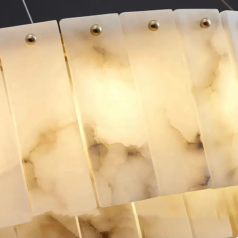 DOUBLE ROUND ALABASTER CHANDELIER | CLFRT05820