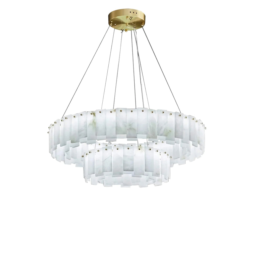 DOUBLE ROUND ALABASTER CHANDELIER | CLFRT05820