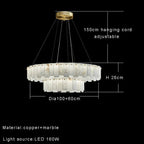 DOUBLE ROUND ALABASTER CHANDELIER | CLFRT05820