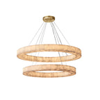 DOUBLE ROUND MARBLE CHANDELIER | CLVC0211