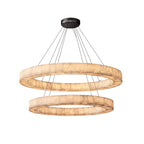 DOUBLE ROUND MARBLE CHANDELIER | CLVC0211