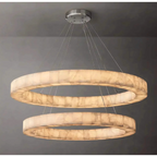 DOUBLE ROUND MARBLE CHANDELIER | CLVC0211