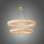 DOUBLE ROUND MARBLE CHANDELIER | CLVC0211