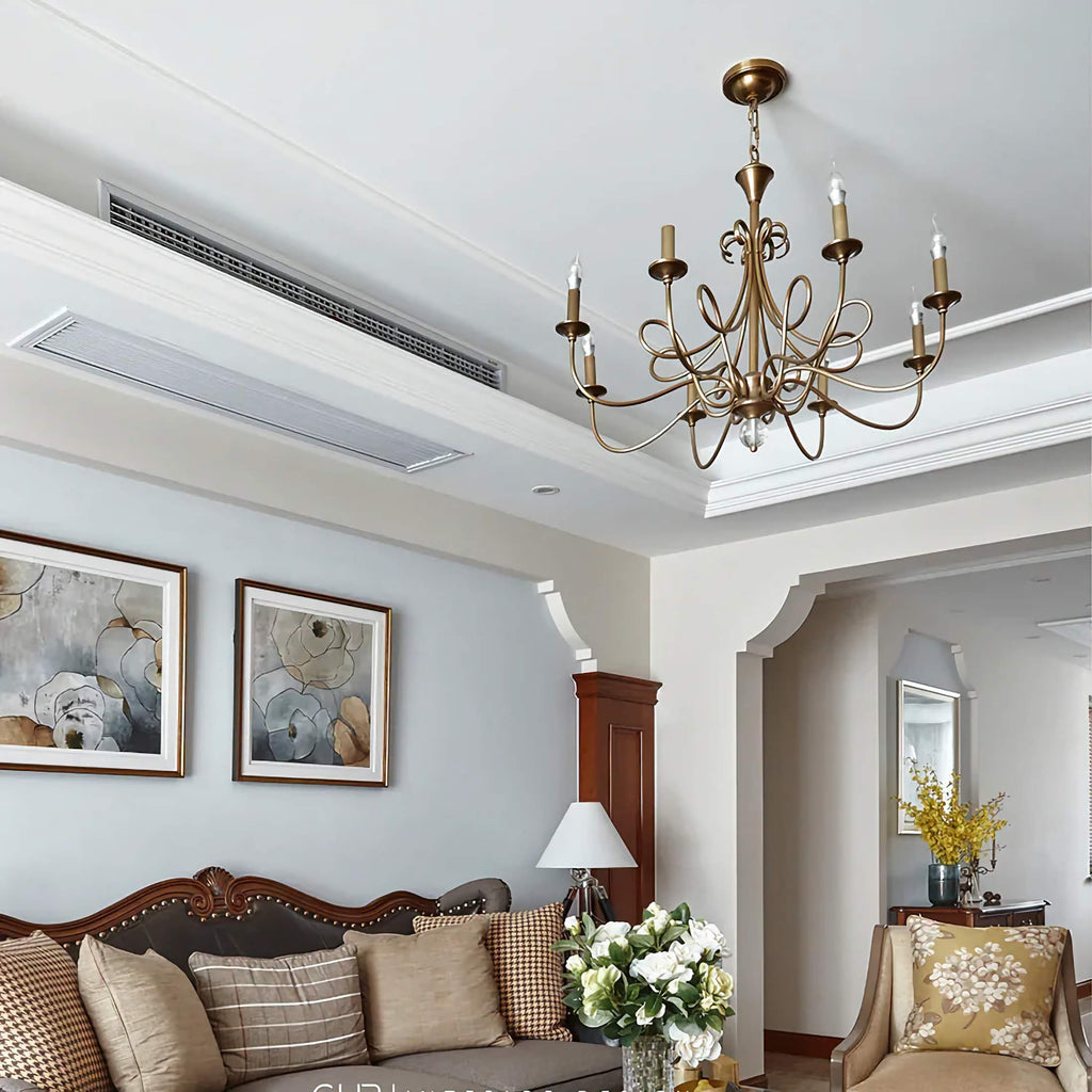 DOUBLE TWIST COPPER CHANDELIER - CL85072A